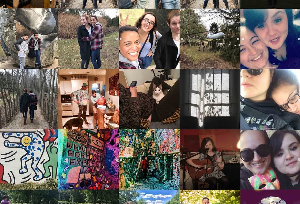 Photomontage of submissions to the exhibition, used for opening night promotion.